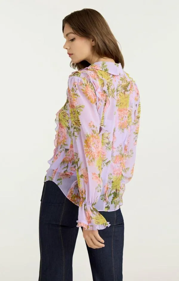 Cinq Sept Estelle Top Lilac Multi Women Long Sleeve Tops