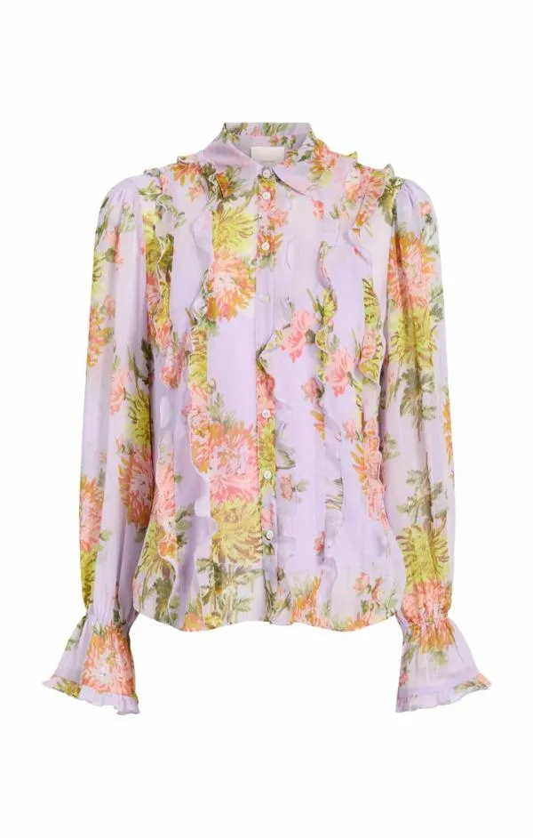 Cinq Sept Estelle Top Lilac Multi Women Long Sleeve Tops
