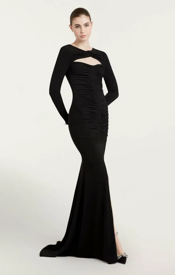 Cinq Sept Perri Gown Black Women Cocktail and Evening