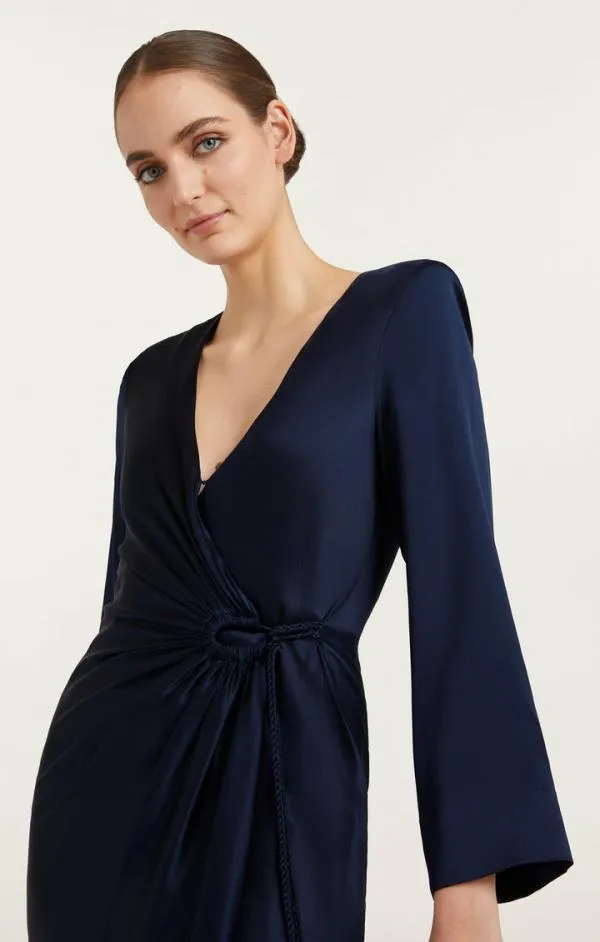 Cinq Sept Serena Dress Navy Women Midi