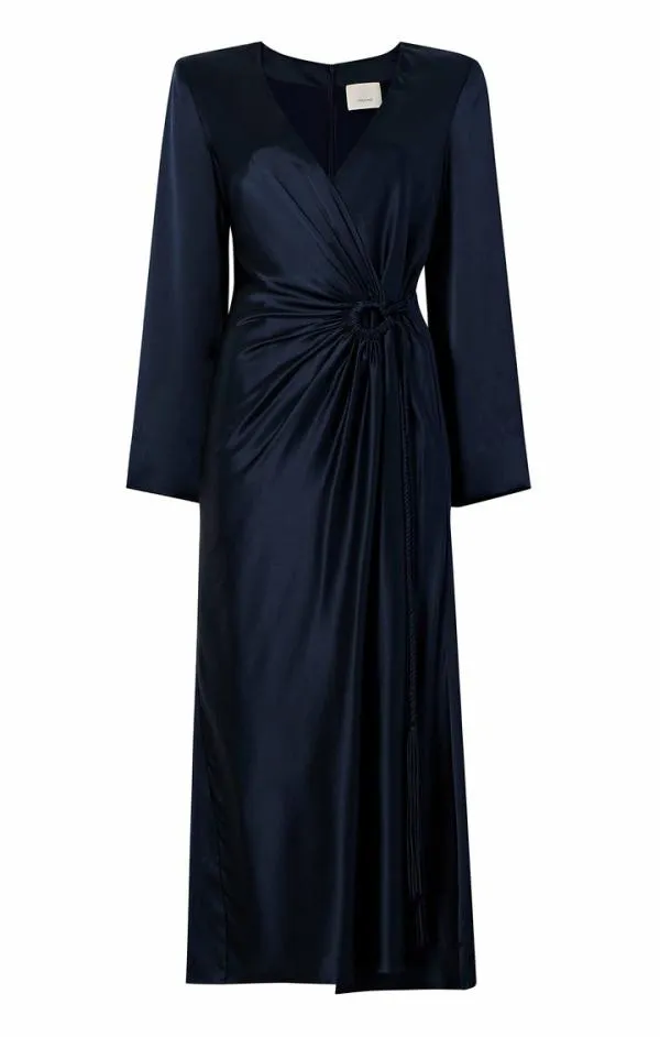 Cinq Sept Serena Dress Navy Women Midi