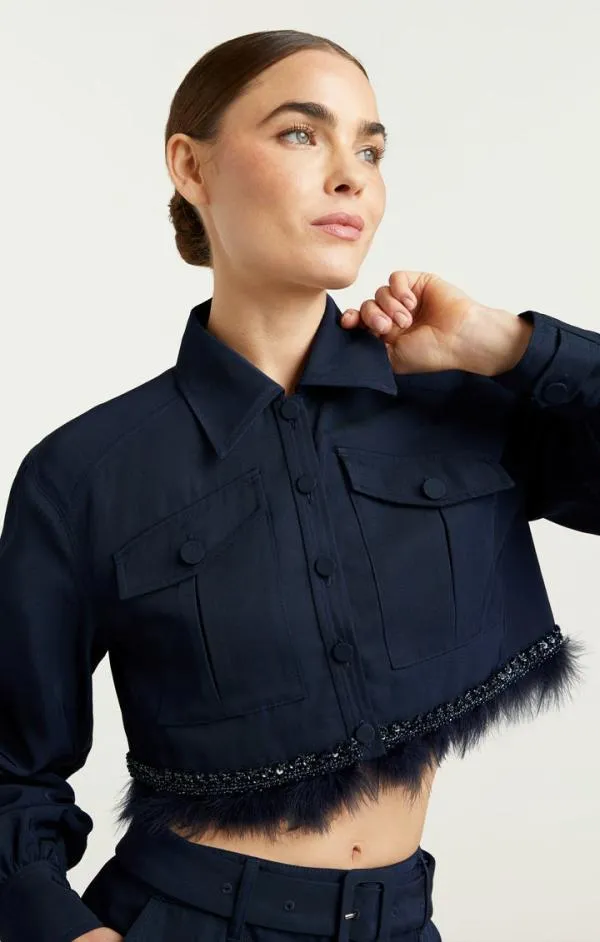 Cinq Sept Suvi Jacket Navy Women Outerwear