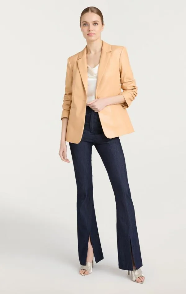 Cinq Sept Vegan Leather Kylie Blazer Chai Women Blazers