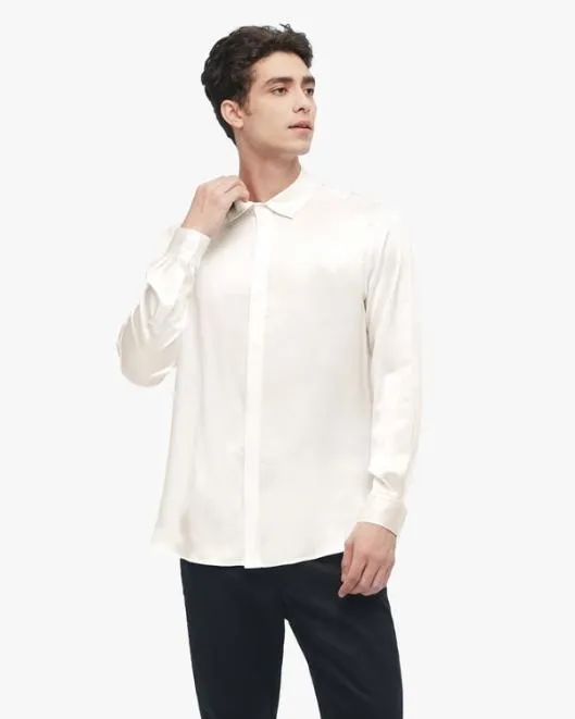 Classic Long Sleeve Silk Shirt For Men Men Lilysilk Shirts