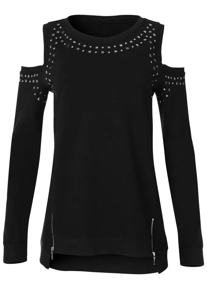 Coldshoulder Sweatshirt Black Women VENUS Sweatshirts and Hoodies