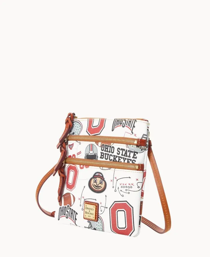 Collegiate Ohio State University N S Triple Zip Crossbody Ohio State Woman Dooney and Bourke Crossbodies Collegiate Ohio State University N S Triple Zip Crossbody Ohio State Woman Dooney and Bourke Crossbodies