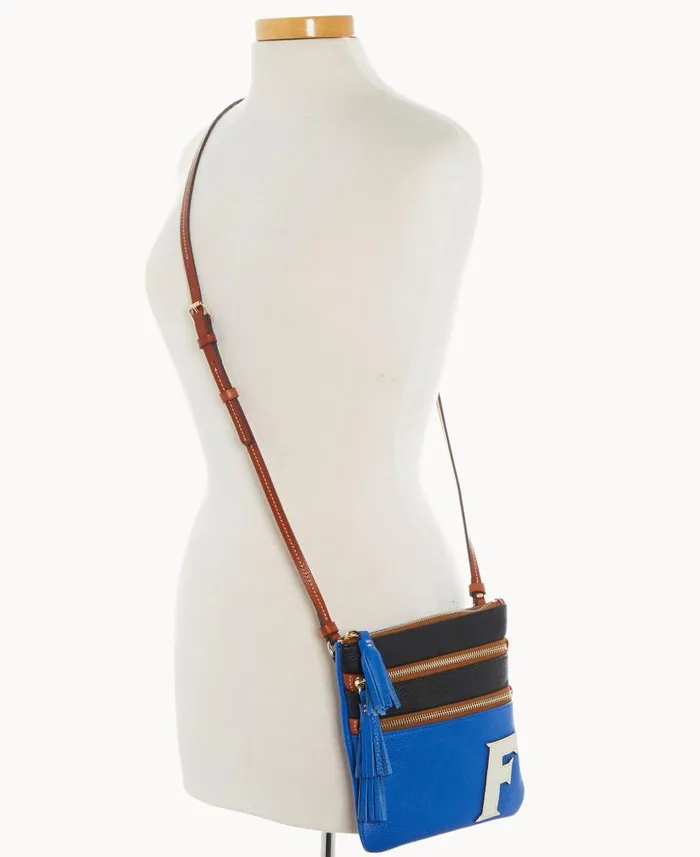 Collegiate University Of Florida Triple Zip Crossbody University Of Florida Woman Dooney and Bourke Crossbodies Collegiate University Of Florida Triple Zip Crossbody University Of Florida Woman Dooney and Bourke Crossbodies