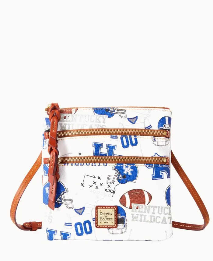 Collegiate University Of Kentucky N S Triple Zip Crossbody U Of Kentucky Woman Dooney and Bourke Crossbodies Collegiate University Of Kentucky N S Triple Zip Crossbody U Of Kentucky Woman Dooney and Bourke Crossbodies