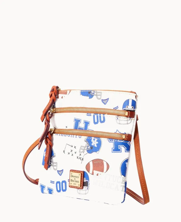 Collegiate University Of Kentucky N S Triple Zip Crossbody U Of Kentucky Woman Dooney and Bourke Crossbodies Collegiate University Of Kentucky N S Triple Zip Crossbody U Of Kentucky Woman Dooney and Bourke Crossbodies