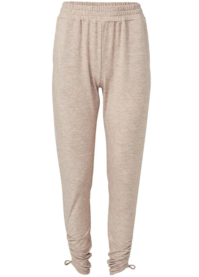 COZY DRAWSTRING TIE JOGGERS Oatmeal Women VENUS Cozy Loungewear