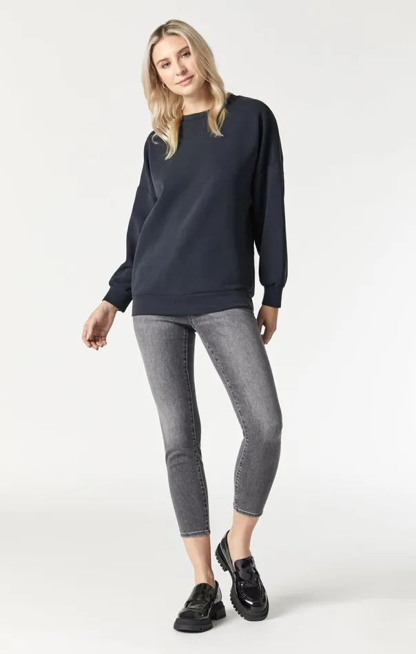 Crewneck Sweatshirt In Black Women Mavi Jeans Loungewear Crewneck Sweatshirt In Black Women Mavi Jeans Loungewear