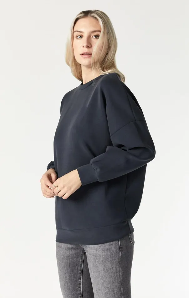 Crewneck Sweatshirt In Black Women Mavi Jeans Loungewear Crewneck Sweatshirt In Black Women Mavi Jeans Loungewear