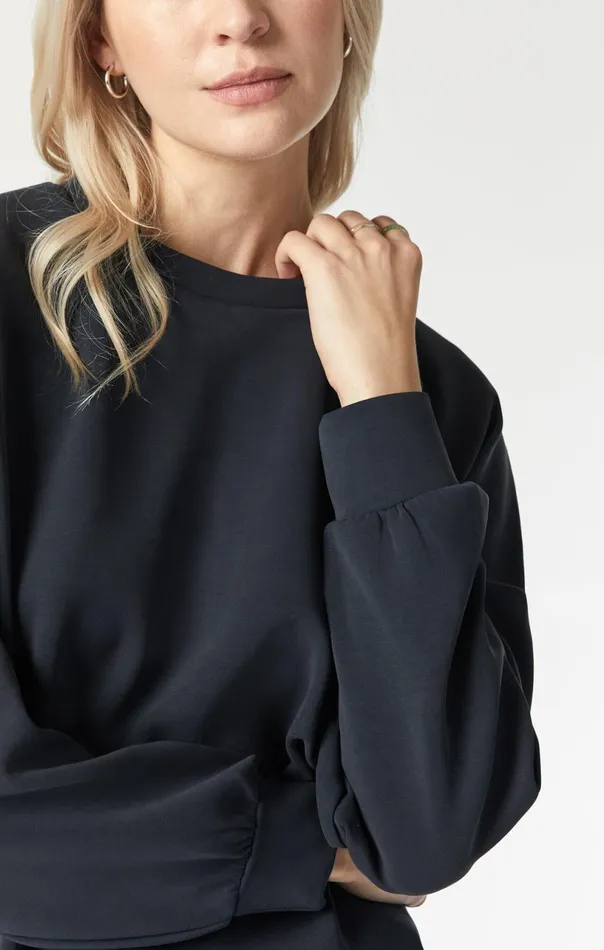 Crewneck Sweatshirt In Black Women Mavi Jeans Loungewear Crewneck Sweatshirt In Black Women Mavi Jeans Loungewear