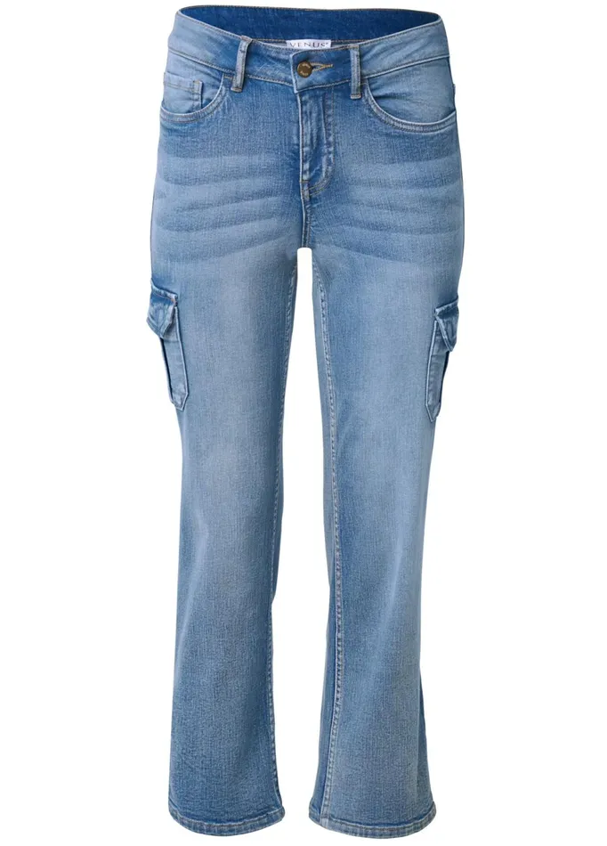 CROPPED CARGO JEAN Light Wash Women VENUS Novelty Jeans