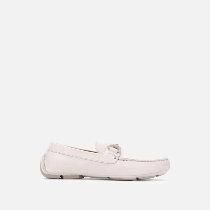 Dawson Vegan Suede Horsebit Driver Light Grey Men Kenneth Cole Loafers
