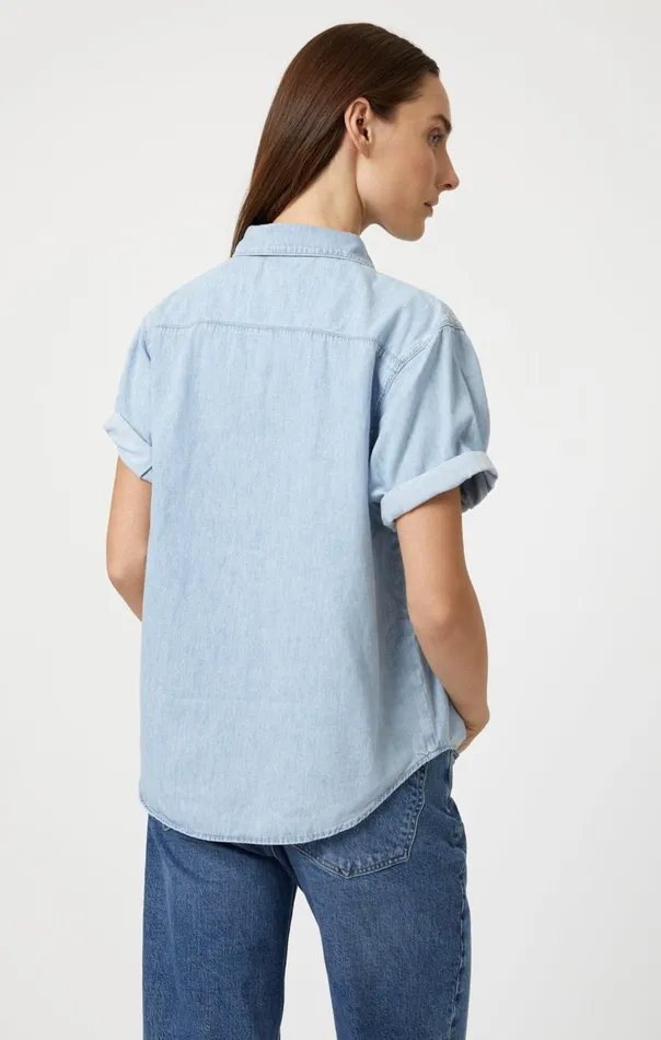 Deva Shirt In Bleach Denim Women Mavi Jeans Denim Deva Shirt In Bleach Denim Women Mavi Jeans Denim