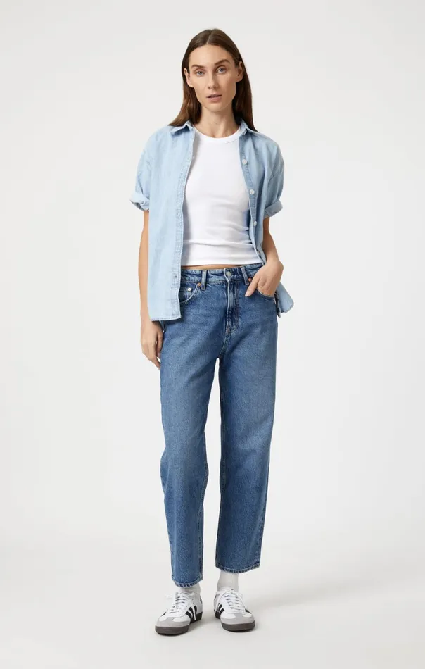 Deva Shirt In Bleach Denim Women Mavi Jeans Denim Deva Shirt In Bleach Denim Women Mavi Jeans Denim