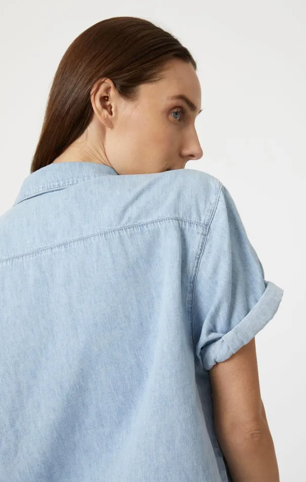 Deva Shirt In Bleach Denim Women Mavi Jeans Denim Deva Shirt In Bleach Denim Women Mavi Jeans Denim