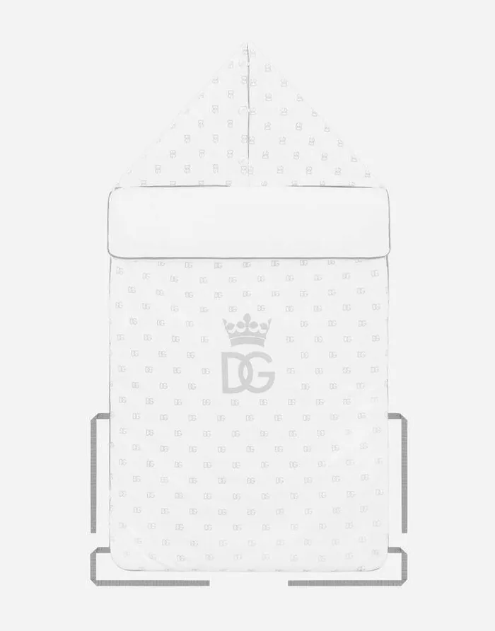 Dolce and Gabbana Accessories And Baby Carriers Children Jersey Sleep Sack With DG Crown Print Multicolor Dolce and Gabbana Accessories And Baby Carriers Children Jersey Sleep Sack With DG Crown Print Multicolor