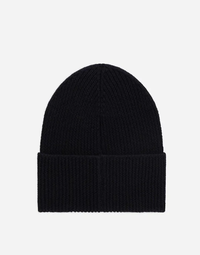 Dolce and Gabbana Accessories Children Ribbed Knit Hat With Rose Patch Blue Dolce and Gabbana Accessories Children Ribbed Knit Hat With Rose Patch Blue