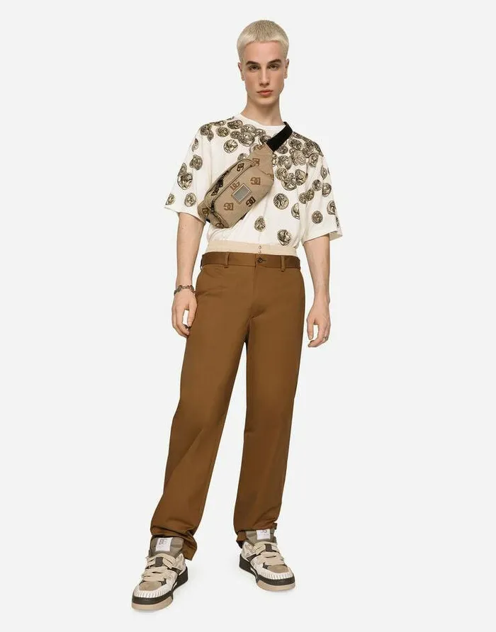 Dolce and Gabbana Backpacks And Fanny Packs Men Small Cordura Belt Bag Brown Dolce and Gabbana Backpacks And Fanny Packs Men Small Cordura Belt Bag Brown