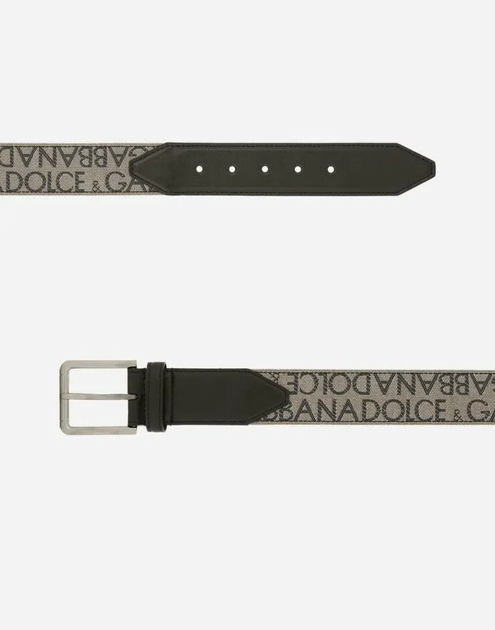Dolce and Gabbana Belts Men Calfskin And Jacquard Belt Multicolor Dolce and Gabbana Belts Men Calfskin And Jacquard Belt Multicolor