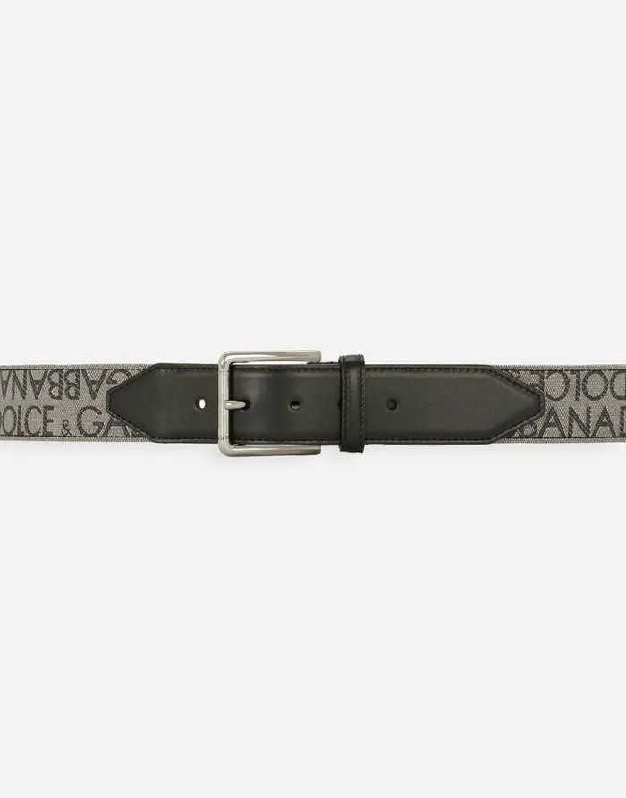 Dolce and Gabbana Belts Men Calfskin And Jacquard Belt Multicolor Dolce and Gabbana Belts Men Calfskin And Jacquard Belt Multicolor