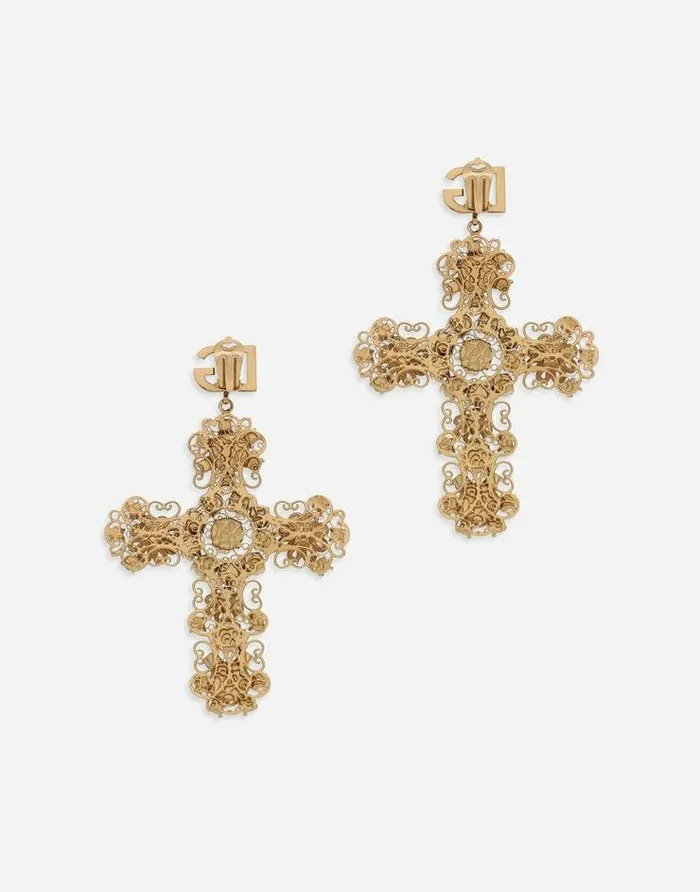 Dolce and Gabbana Bijoux Women KIM DOLCEandGABBANA Filigree Cross Earrings Multicolor Dolce and Gabbana Bijoux Women KIM DOLCEandGABBANA Filigree Cross Earrings Multicolor