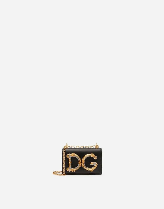 Dolce and Gabbana Clutches Mini And Micro Bags Women DG Girls Micro Bag In Plain Calfskin Black Dolce and Gabbana Clutches Mini And Micro Bags Women DG Girls Micro Bag In Plain Calfskin Black