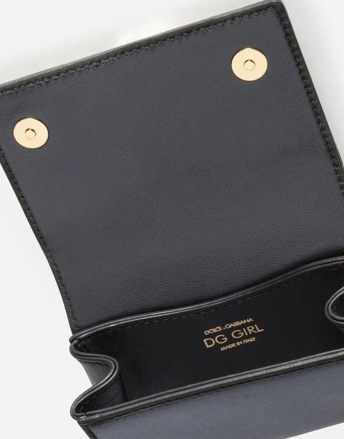 Dolce and Gabbana Clutches Mini And Micro Bags Women DG Girls Micro Bag In Plain Calfskin Black Dolce and Gabbana Clutches Mini And Micro Bags Women DG Girls Micro Bag In Plain Calfskin Black