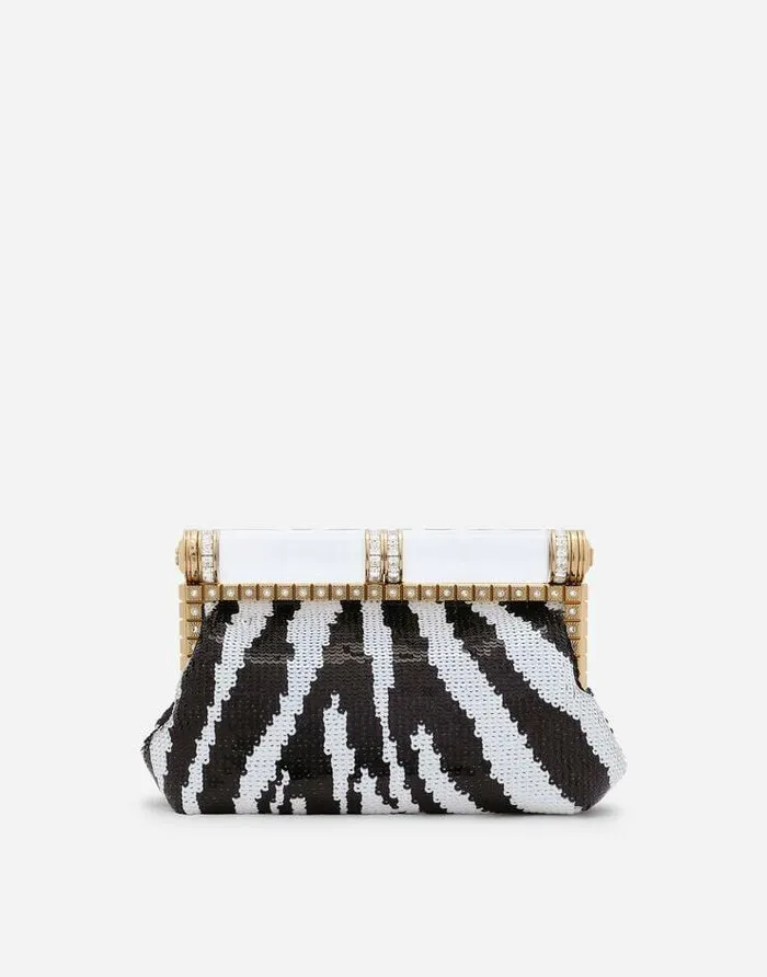 Dolce and Gabbana Clutches Mini And Micro Bags Women Sequined Zebradesign Bag Multicolor Dolce and Gabbana Clutches Mini And Micro Bags Women Sequined Zebradesign Bag Multicolor