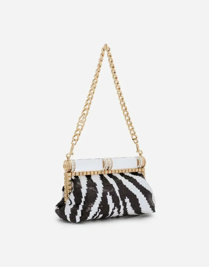 Dolce and Gabbana Clutches Mini And Micro Bags Women Sequined Zebradesign Bag Multicolor Dolce and Gabbana Clutches Mini And Micro Bags Women Sequined Zebradesign Bag Multicolor