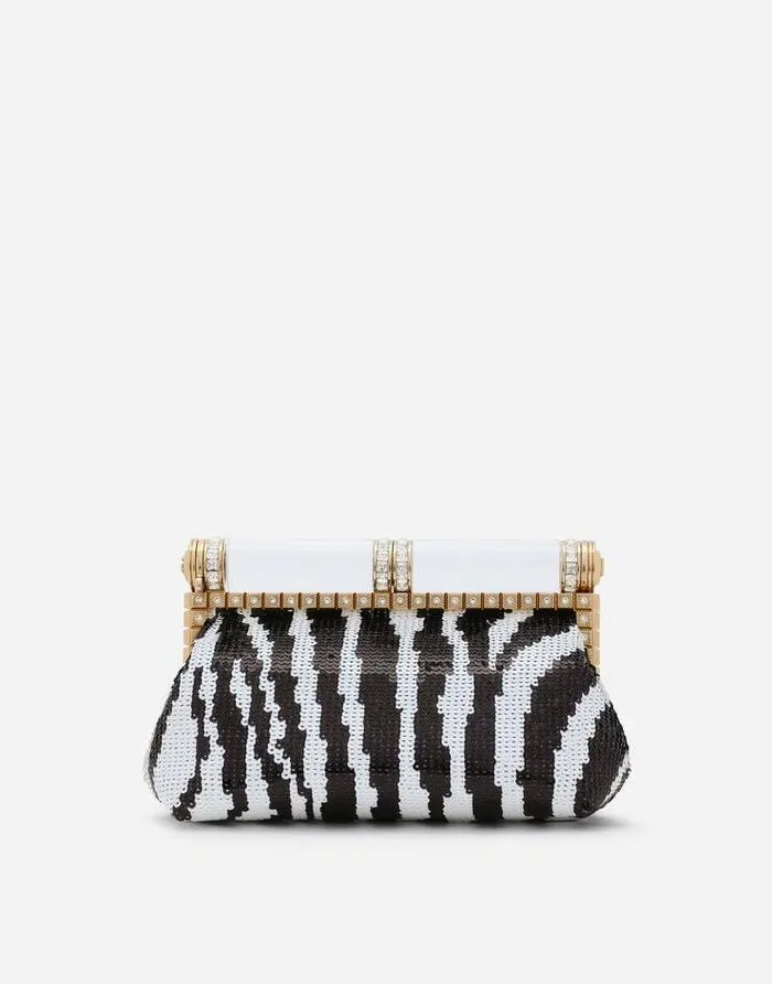 Dolce and Gabbana Clutches Mini And Micro Bags Women Sequined Zebradesign Bag Multicolor Dolce and Gabbana Clutches Mini And Micro Bags Women Sequined Zebradesign Bag Multicolor