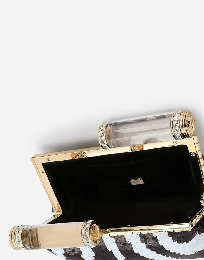 Dolce and Gabbana Clutches Mini And Micro Bags Women Sequined Zebradesign Bag Multicolor Dolce and Gabbana Clutches Mini And Micro Bags Women Sequined Zebradesign Bag Multicolor