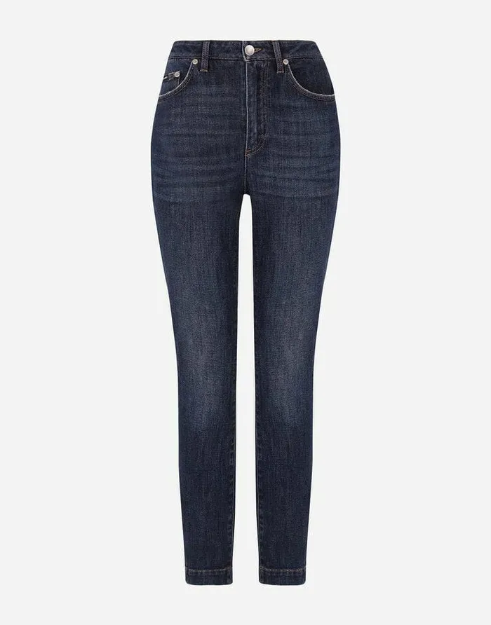 Dolce and Gabbana Denim Women Deep Blue Denim Audrey Jeans Multicolor