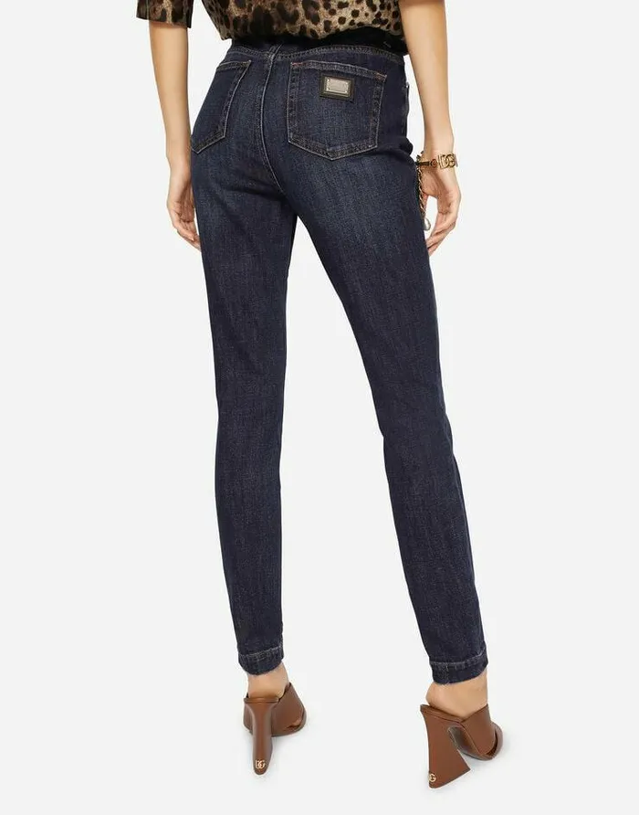 Dolce and Gabbana Denim Women Deep Blue Denim Audrey Jeans Multicolor Dolce and Gabbana Denim Women Deep Blue Denim Audrey Jeans Multicolor