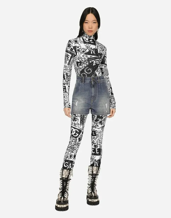 Dolce and Gabbana Denim Women Denim Shorts With Ripped Details Multicolor Dolce and Gabbana Denim Women Denim Shorts With Ripped Details Multicolor