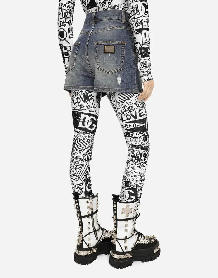 Dolce and Gabbana Denim Women Denim Shorts With Ripped Details Multicolor Dolce and Gabbana Denim Women Denim Shorts With Ripped Details Multicolor