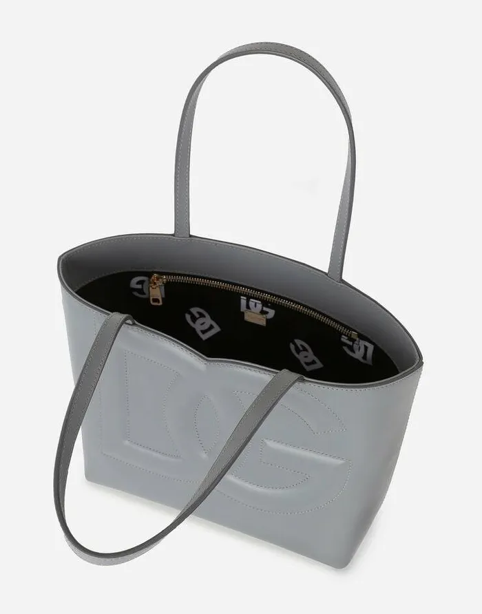 Dolce and Gabbana DG Logo Bag Women Small DG Logo Shopper Grey Dolce and Gabbana DG Logo Bag Women Small DG Logo Shopper Grey