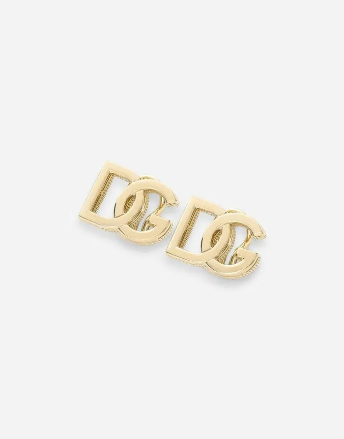 Dolce and Gabbana Earrings Women Logo Clipon Earrings In Yellow 18kt Gold Yellow Gold