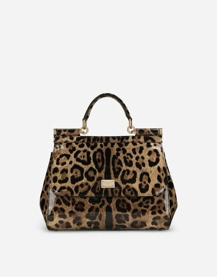 Dolce and Gabbana Handbags Women KIM DOLCEandGABBANA Large Sicily Handbag Animal Print