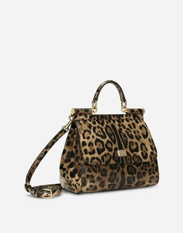 Dolce and Gabbana Handbags Women KIM DOLCEandGABBANA Large Sicily Handbag Animal Print Dolce and Gabbana Handbags Women KIM DOLCEandGABBANA Large Sicily Handbag Animal Print