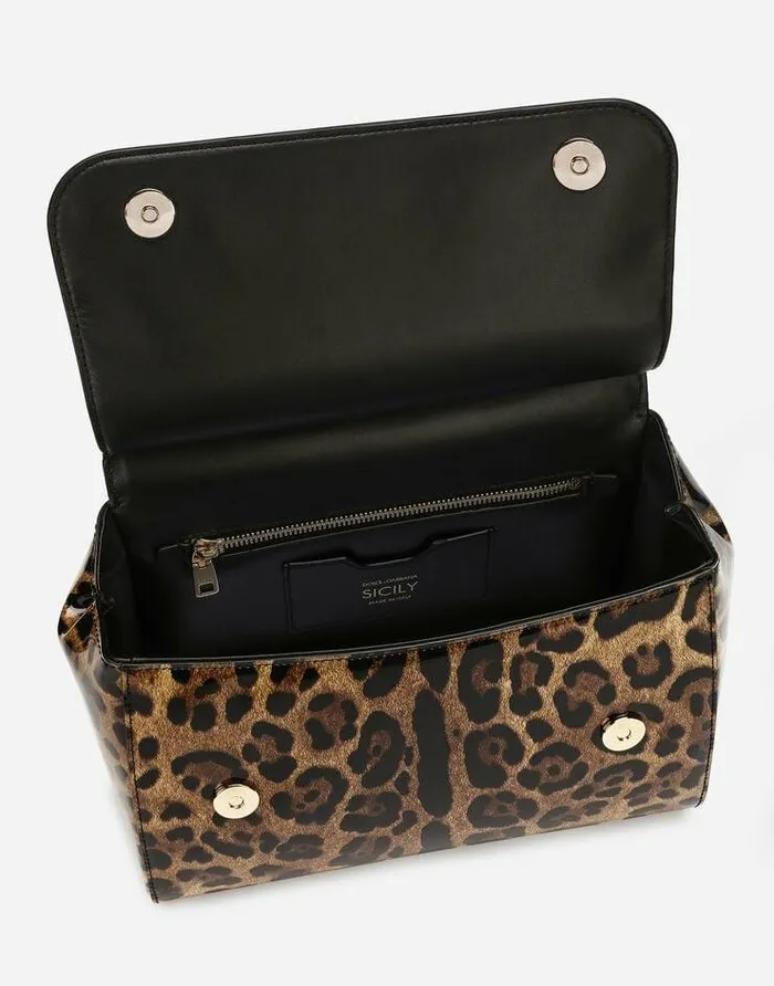 Dolce and Gabbana Handbags Women KIM DOLCEandGABBANA Large Sicily Handbag Animal Print Dolce and Gabbana Handbags Women KIM DOLCEandGABBANA Large Sicily Handbag Animal Print