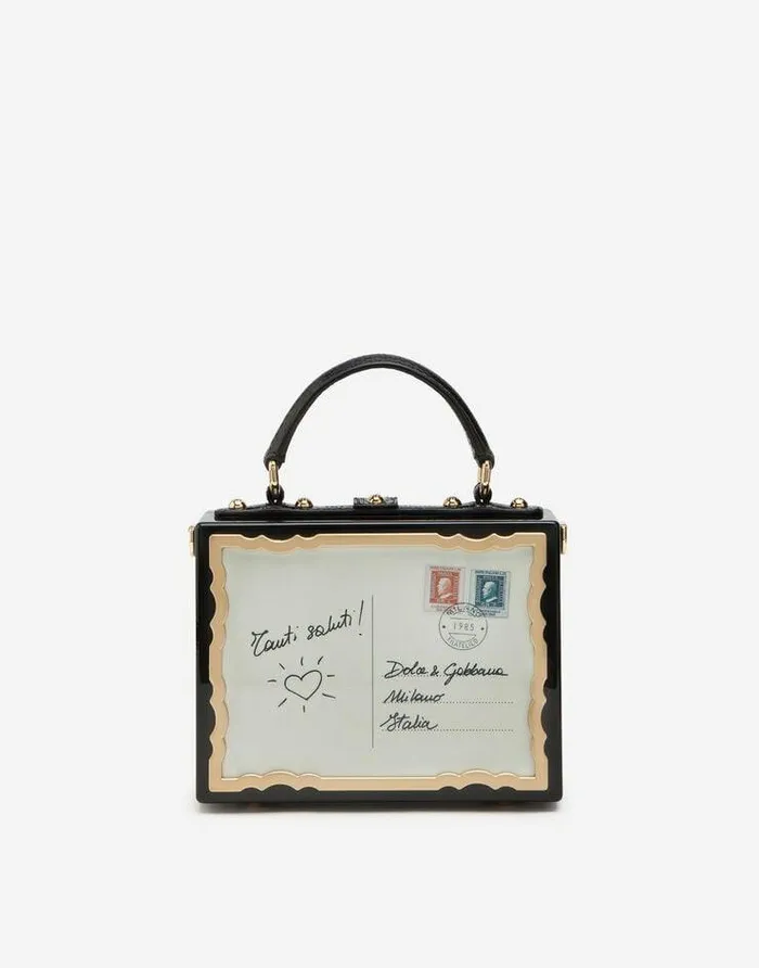 Dolce and Gabbana Handbags Women Postcard Dolce Box Bag In Lacquered Wood Multicolor Dolce and Gabbana Handbags Women Postcard Dolce Box Bag In Lacquered Wood Multicolor