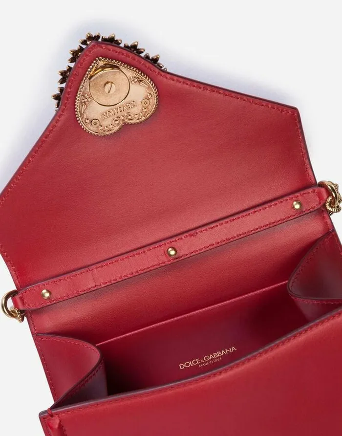 Dolce and Gabbana Handbags Women Small Calfskin Devotion Bag Red Dolce and Gabbana Handbags Women Small Calfskin Devotion Bag Red