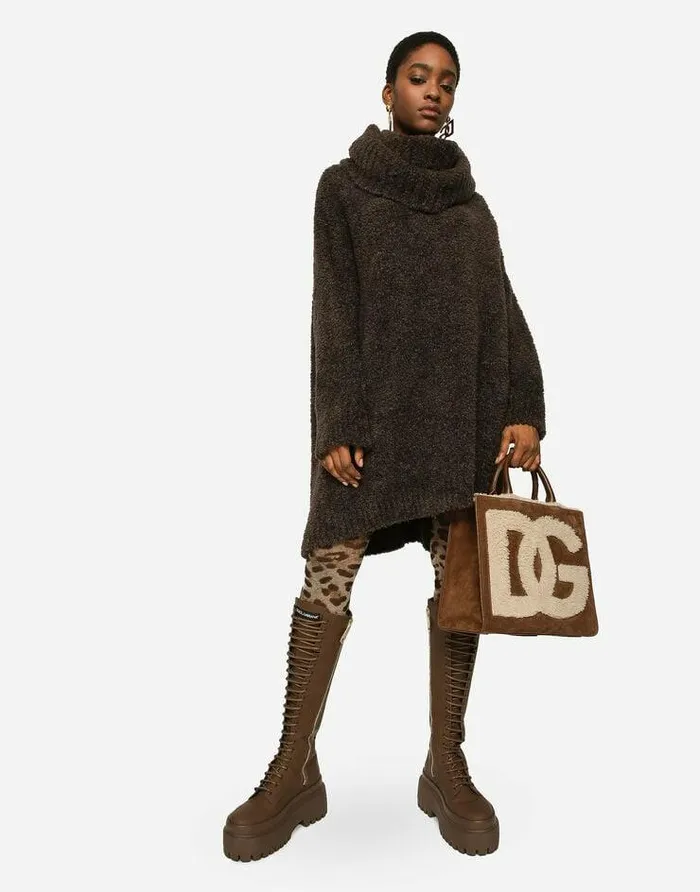 Dolce and Gabbana Handbags Women Small DG Daily Shopper Brown Dolce and Gabbana Handbags Women Small DG Daily Shopper Brown