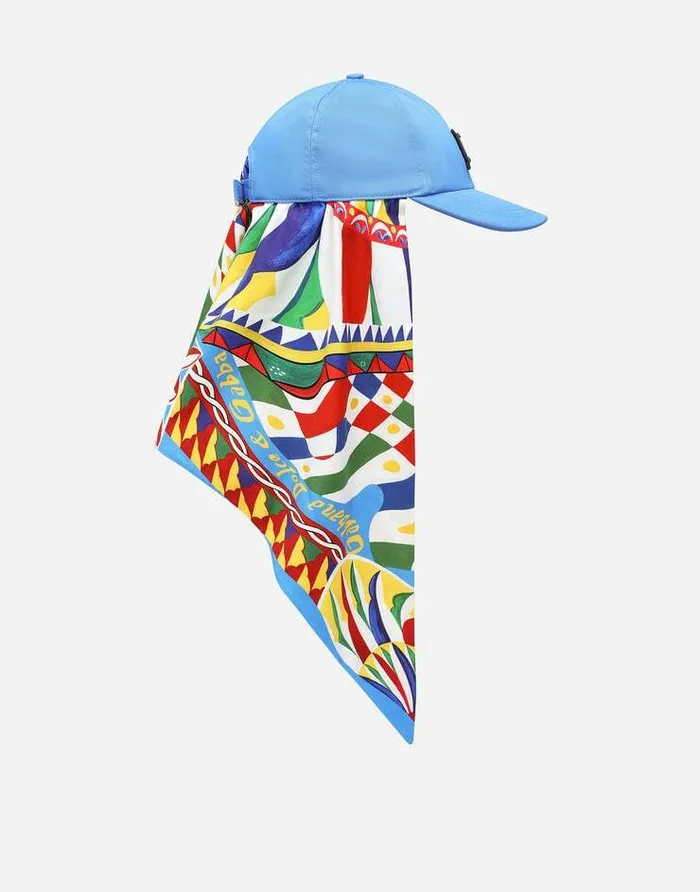 Dolce and Gabbana Hats And Gloves Men Baseball Cap With Carrettoprint Scarf Multicolor Dolce and Gabbana Hats And Gloves Men Baseball Cap With Carrettoprint Scarf Multicolor