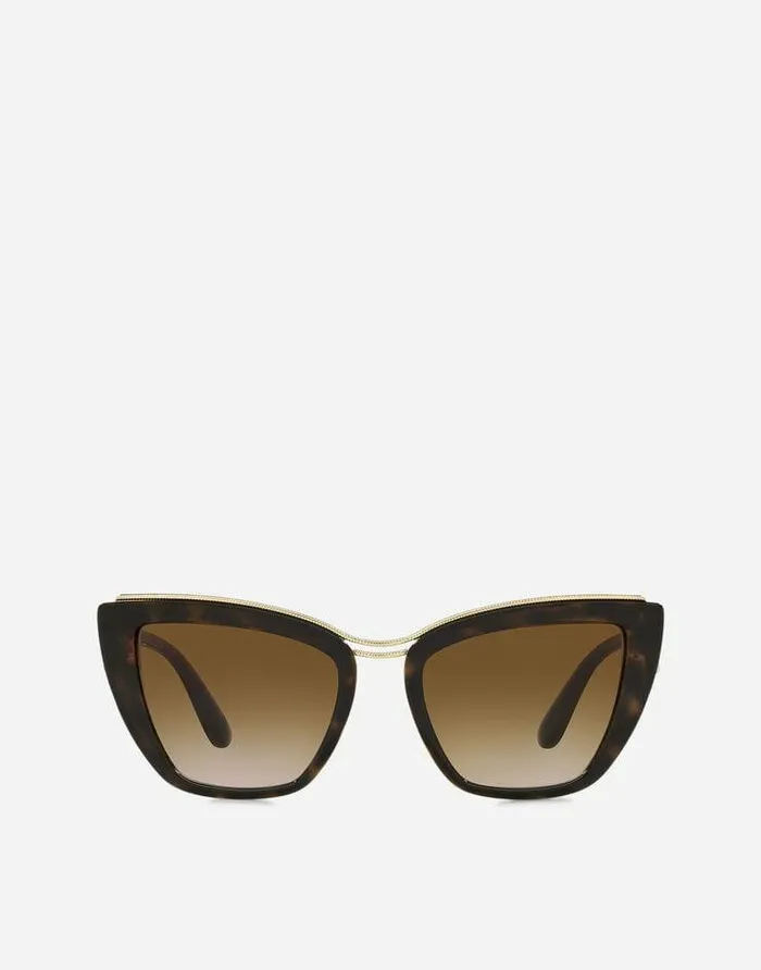 Dolce and Gabbana Icons Women DG Amore Sunglasses Havana