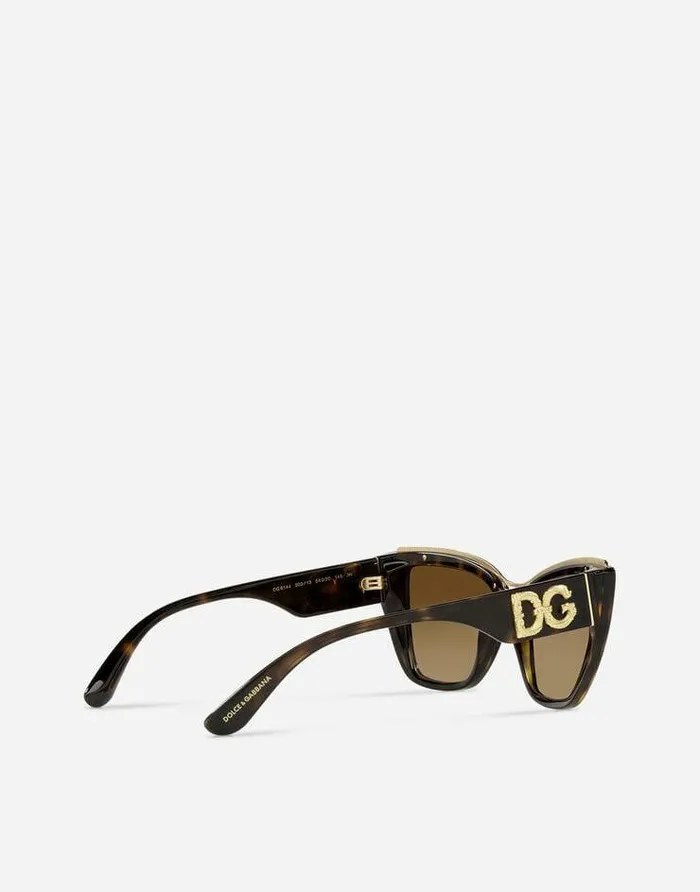 Dolce and Gabbana Icons Women DG Amore Sunglasses Havana Dolce and Gabbana Icons Women DG Amore Sunglasses Havana