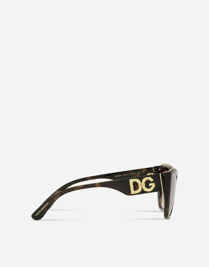 Dolce and Gabbana Icons Women DG Amore Sunglasses Havana Dolce and Gabbana Icons Women DG Amore Sunglasses Havana